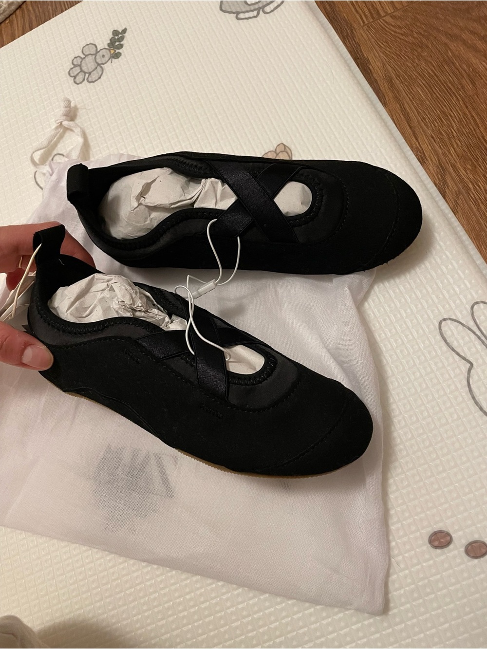 ZARA girls Black Ballet  Slip-On Shoes